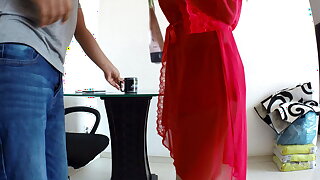 Milf Step Mom Got Special Valentine's Day Gift From Her Step son And Fuck Very Hard Real Homemade