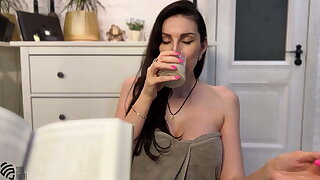 Stepmom loves blowjob and warm milk. POV