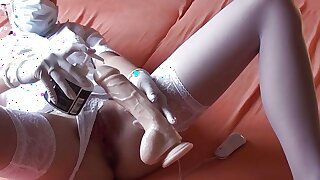 Latex Danielle new big dildo friend. Full video