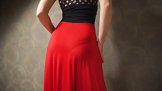 Hot Milf In Tight Dress Teasing Visible Panty Line VPL
