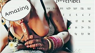 Desi Indian wife Mishthi's Calendar for Year 2020
