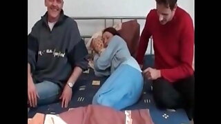 Gangbang Archive, skinny tanned girl threesome